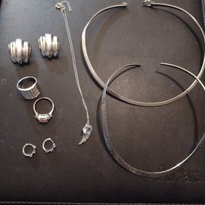 Lot of 58.5 Grams of 925 Sterling Silver Jewelry all wearable,